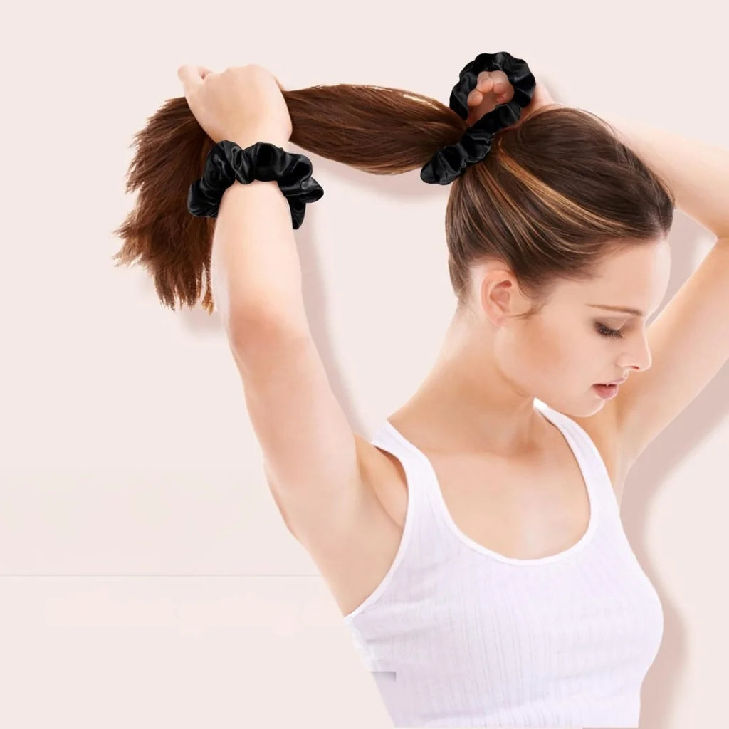 3-Pack Mulberry Silk Scrunchies for Women and Girls