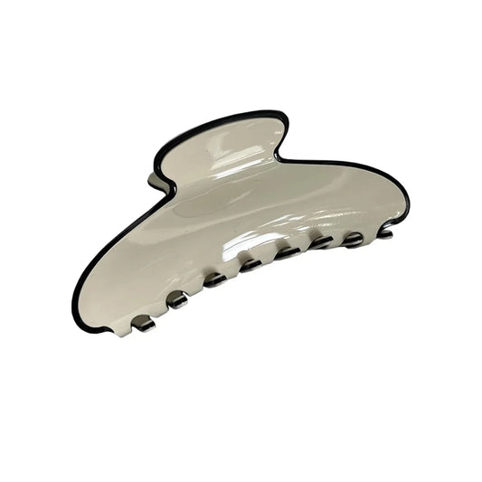 White 4.1-Inch Acrylic Claw Hair Clip for Adults