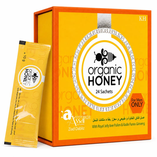 Organic Honey with Royal Jelly - 24 Packs x 10 Grams Each